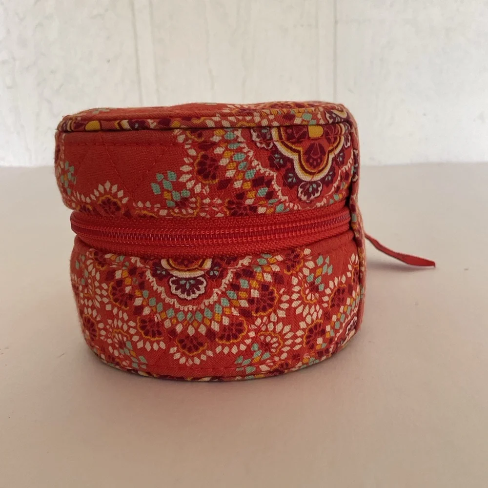 Retired Vera Bradley Coral Travel Jewelry box Case